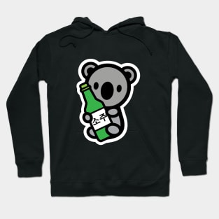 Koala Bear Soju Korean Drink Funny Cute Korea Animal Lover Bambu Brand Hoodie